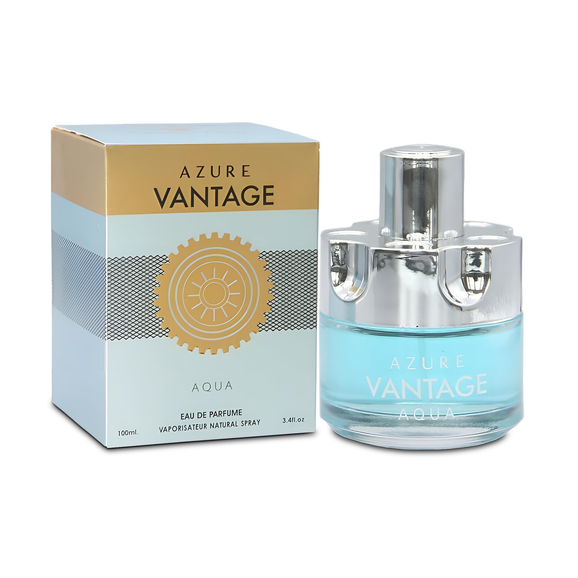 A CENTER Azure Aqua Men Perfume Cologne for Men Natural Spray Masculine Scent Wonderful Fragrance Gift Eau De Parfum for Daily Use 3.4 Fluid Ounce
