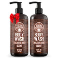 Viking Revolution Mens Body Wash - Majestic Oud Mens Body Wash - Mens Natural Body Wash for Men with Vitamin E and Rosemary Oil - Shower Gel Body Wash Men (12 Fl Oz Pack of 2)